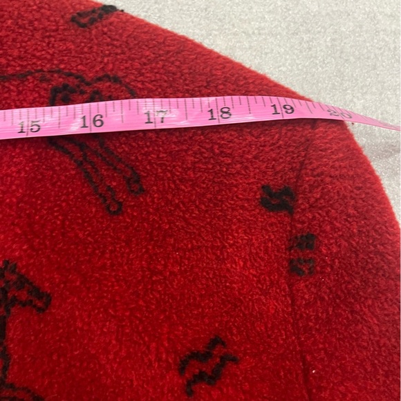 [XL]VTG Tsunami Red Fleece Jacket with Horse Pattern - Picture 11 of 11